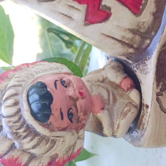 VINTAGE Native American Boy & Girl Teepee Salt & Pepper Shaker Set 3pcs - Picture 6 of 13